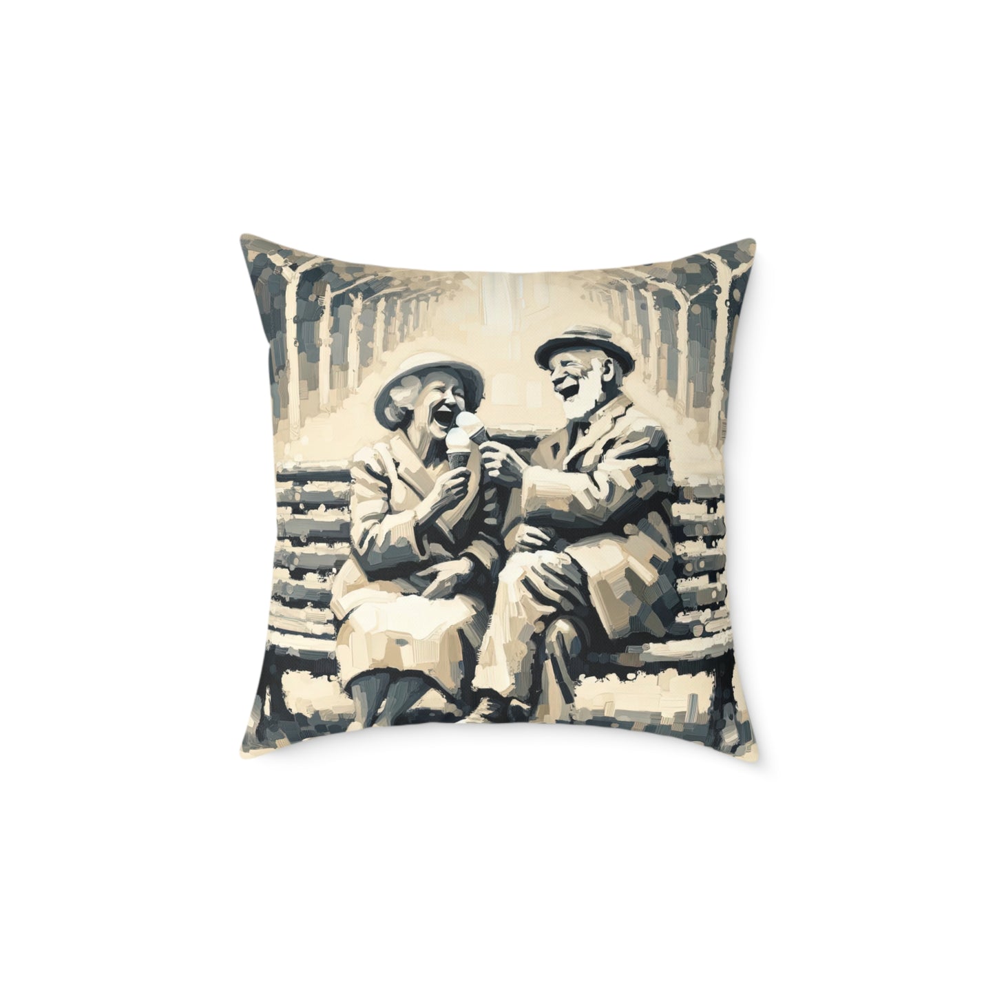 Joyful Companionship Serenity Spun Polyester Pillow
