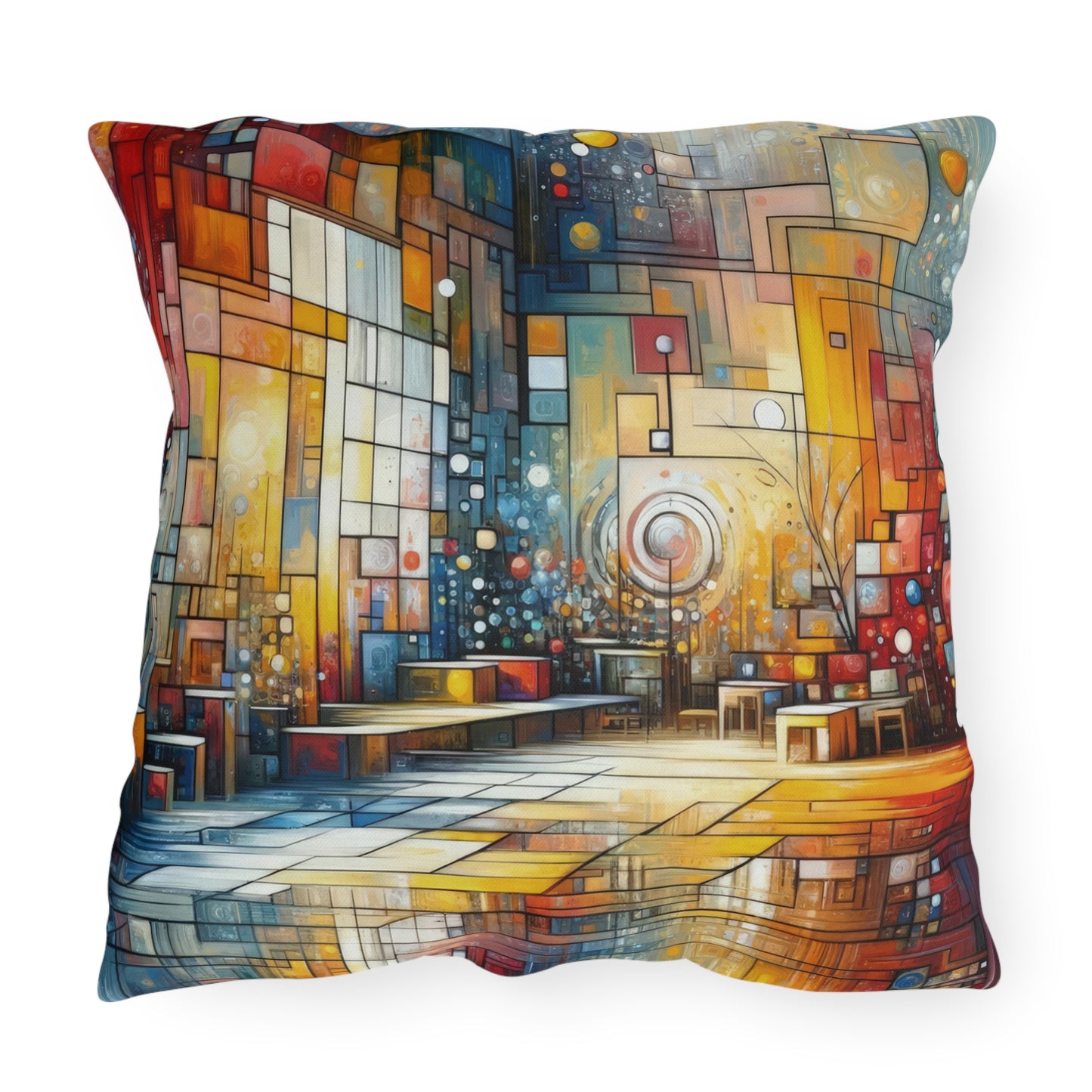 Reflective Habitation Art Outdoor Pillows