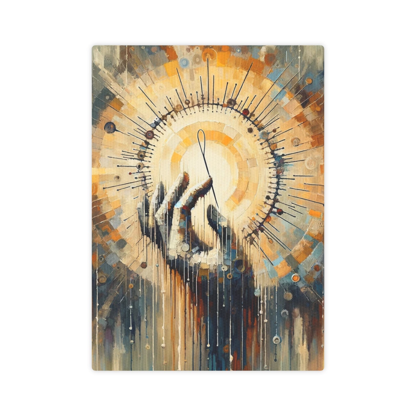 Sovereign Reflective Tachism Canvas Photo Tile