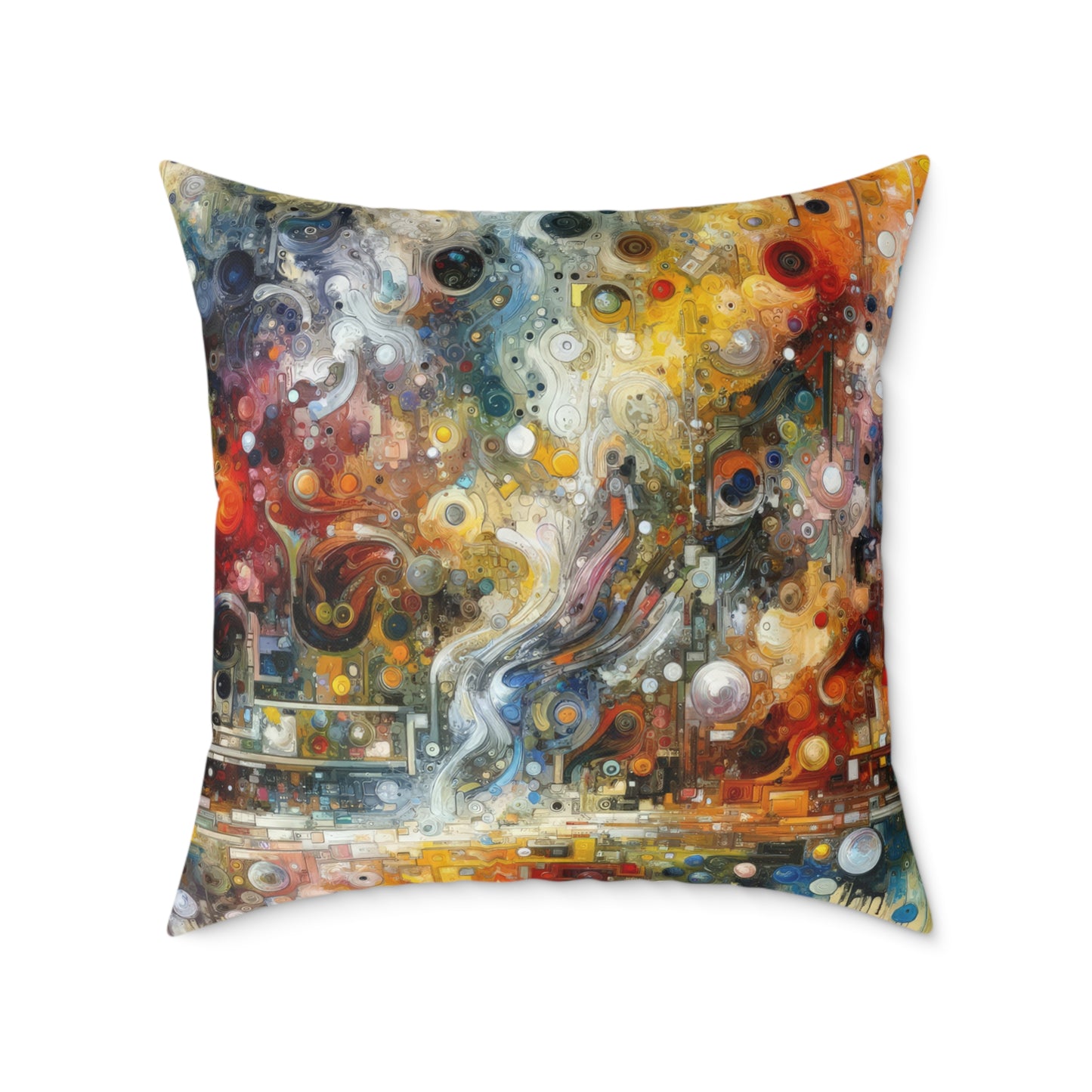 Perception Mosaic Abstract Spun Polyester Pillow