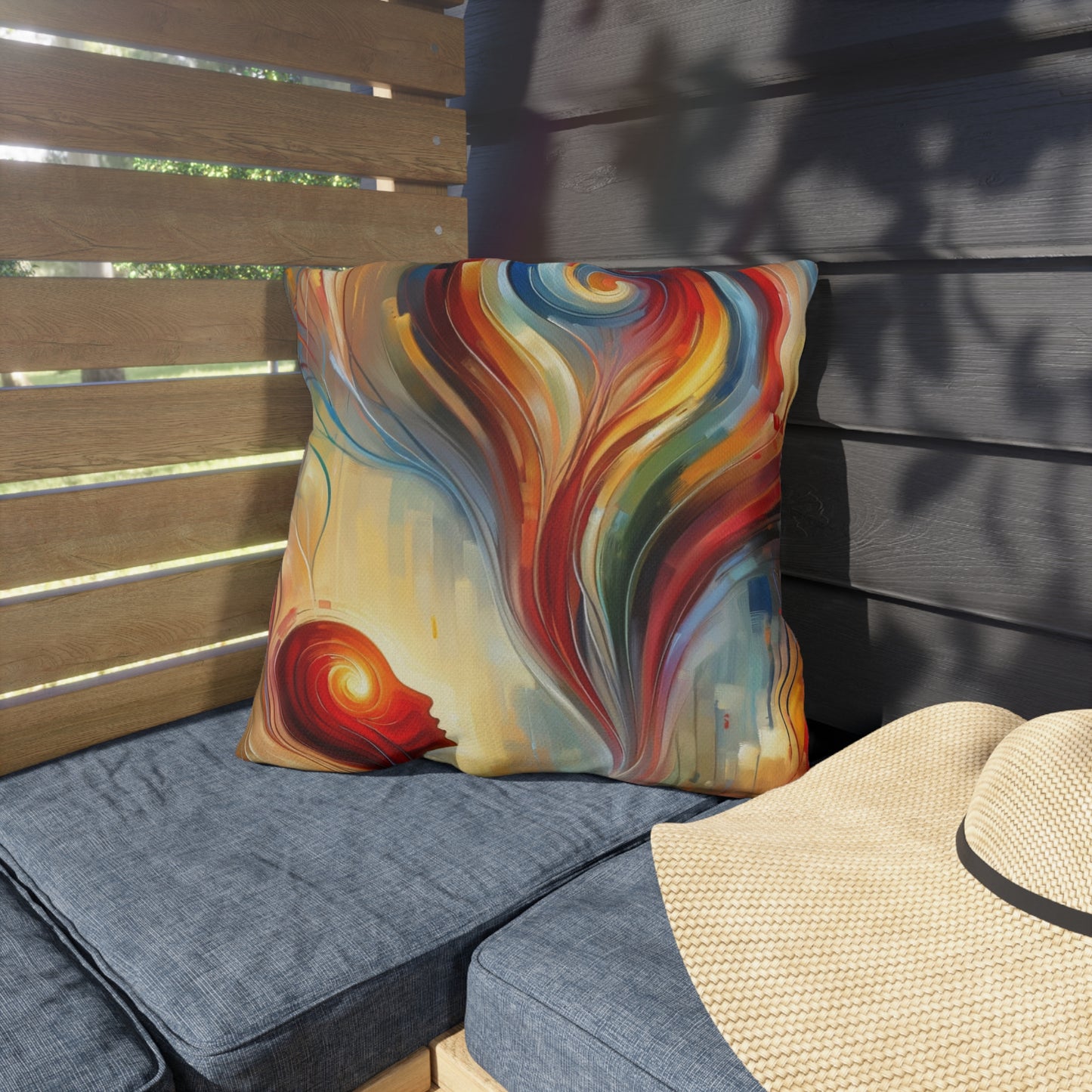 Empathetic Spiral Dialogue Outdoor Pillows