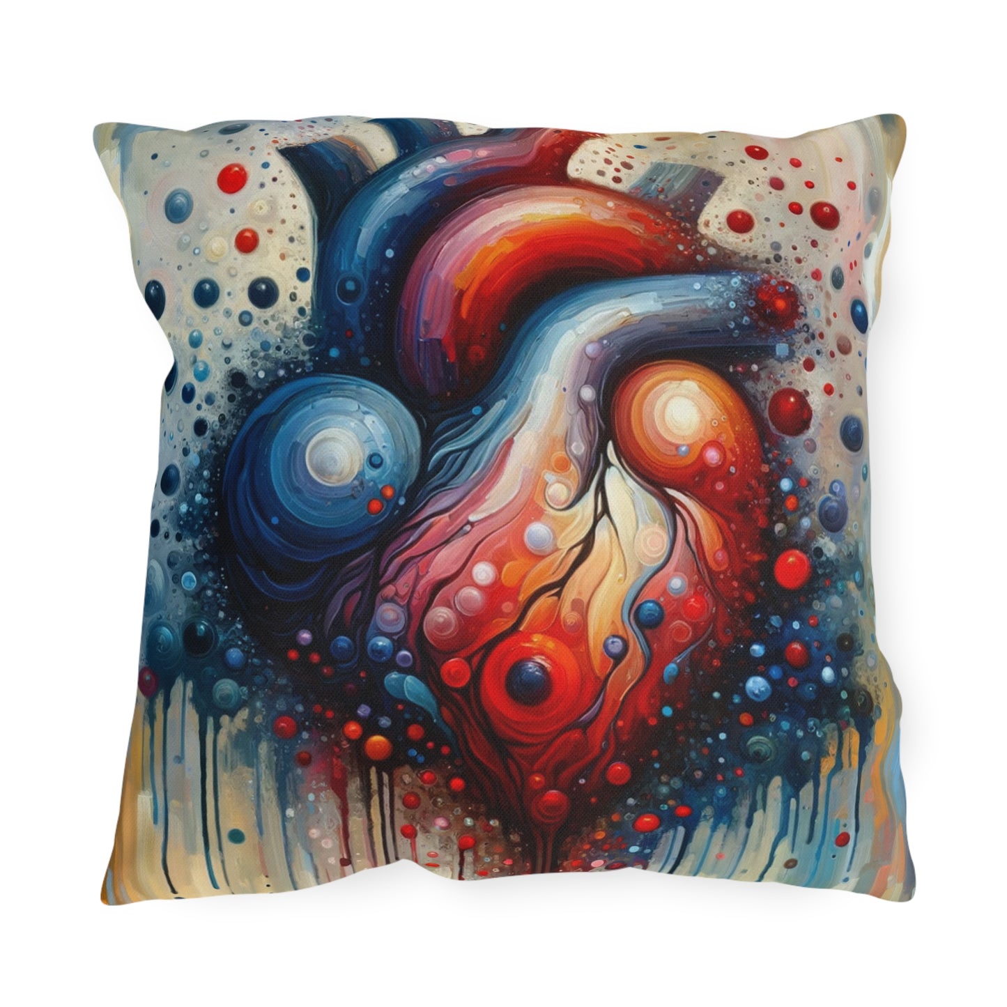Empathetic Heart Expression Outdoor Pillows