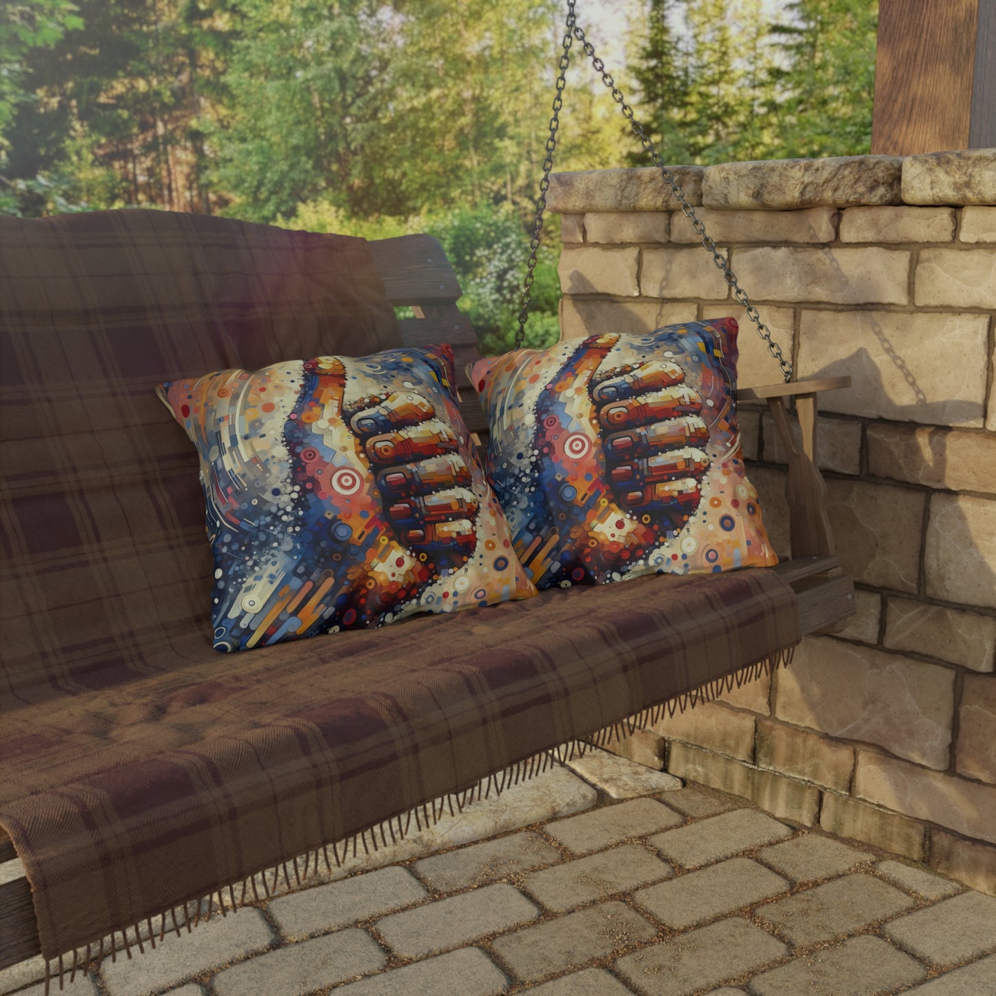 Digital Gratitude Nod Outdoor Pillows