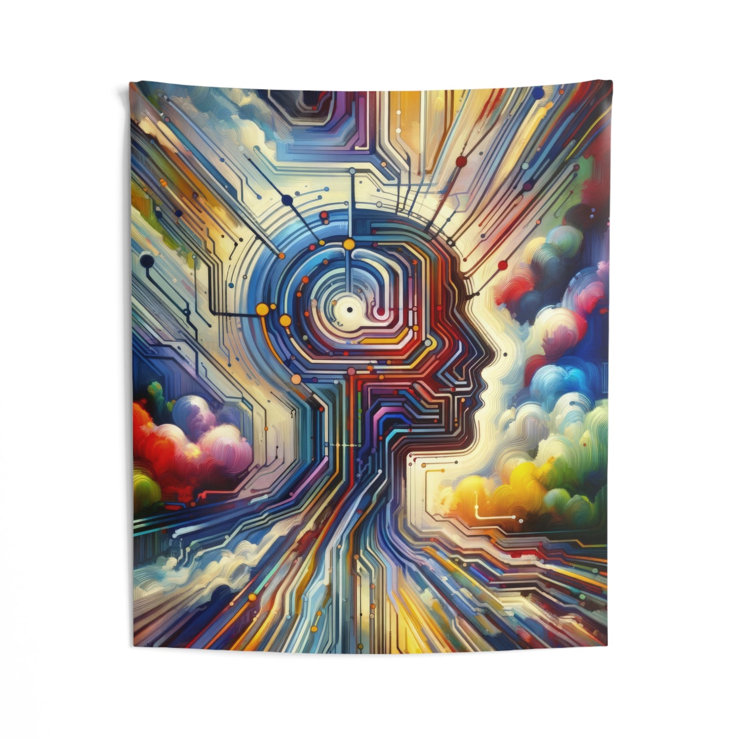Supportive Digital Empathy Indoor Wall Tapestries