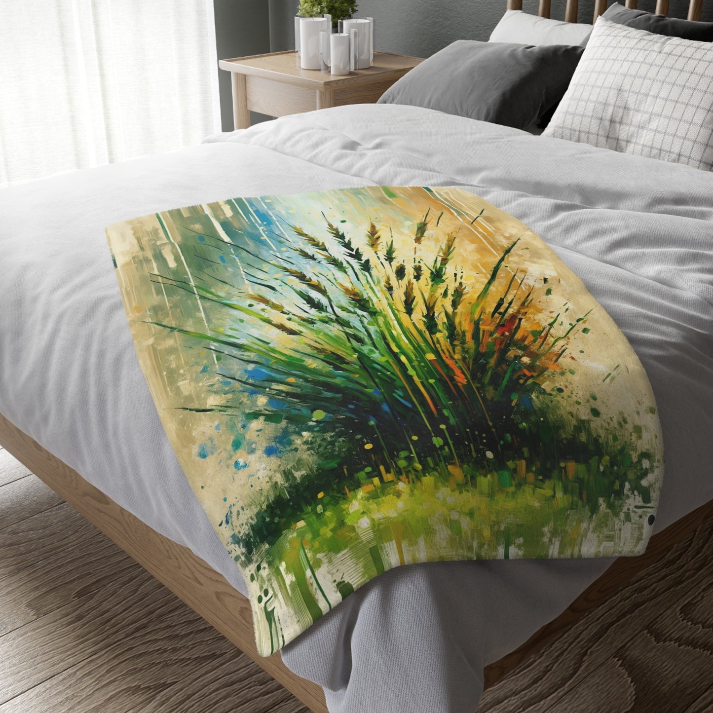 Grass Testament Change Velveteen Microfiber Blanket (Two-sided print)