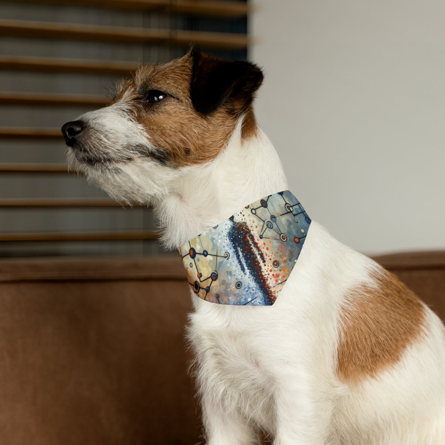 Technological Connectivity Bridge Pet Bandana Collar