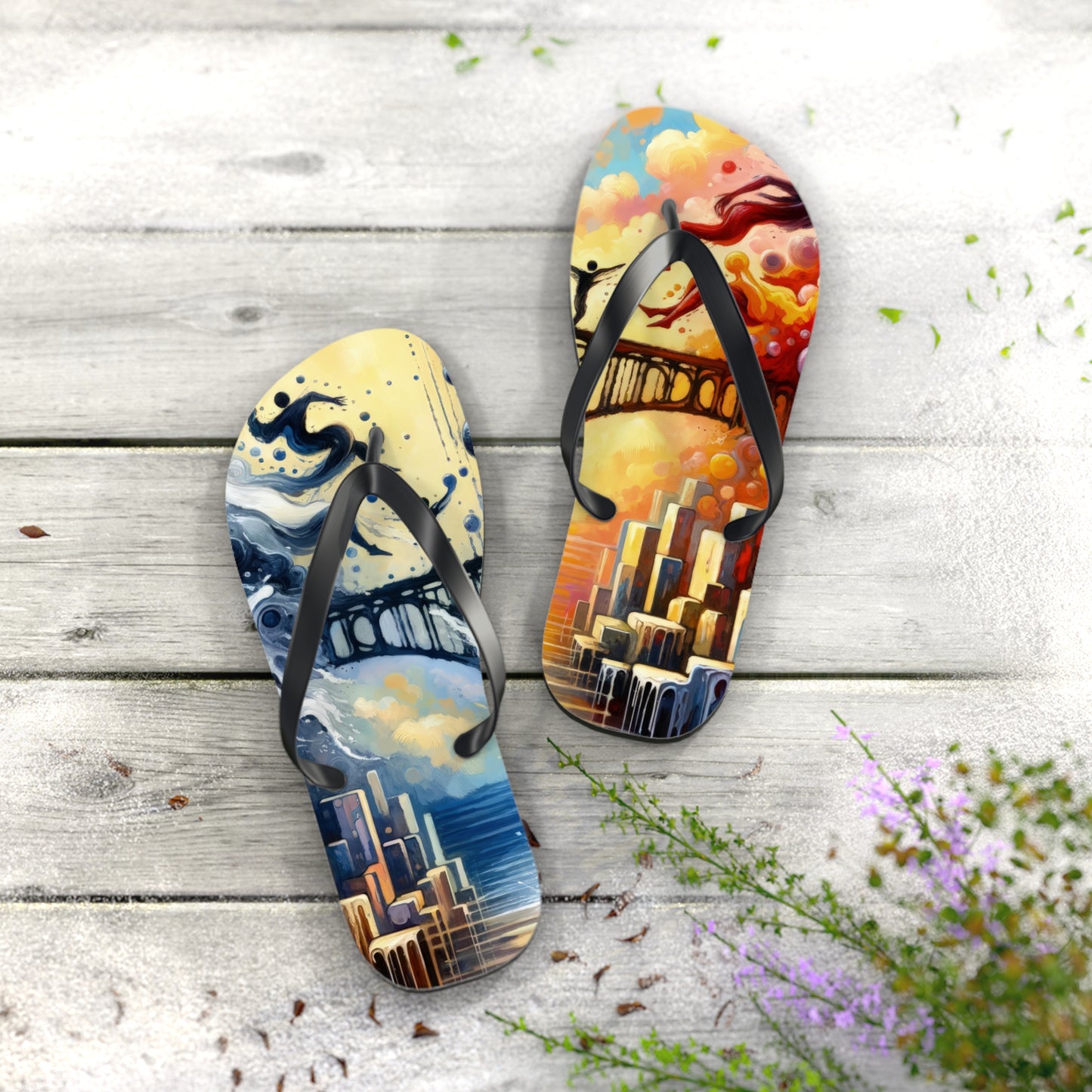 Faithful Diving Bridges Flip Flops