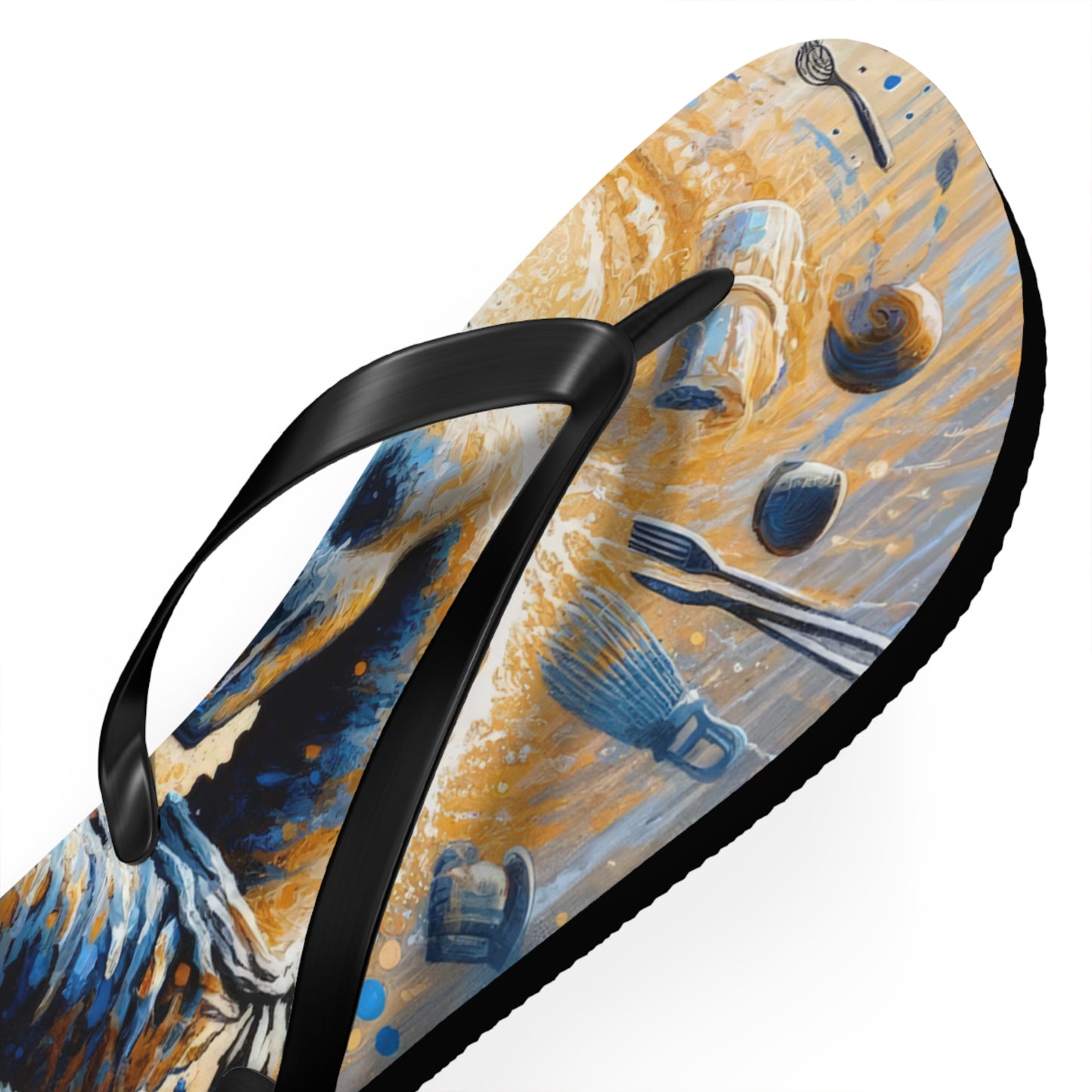 Meditative Kinetic Tachism Flip Flops
