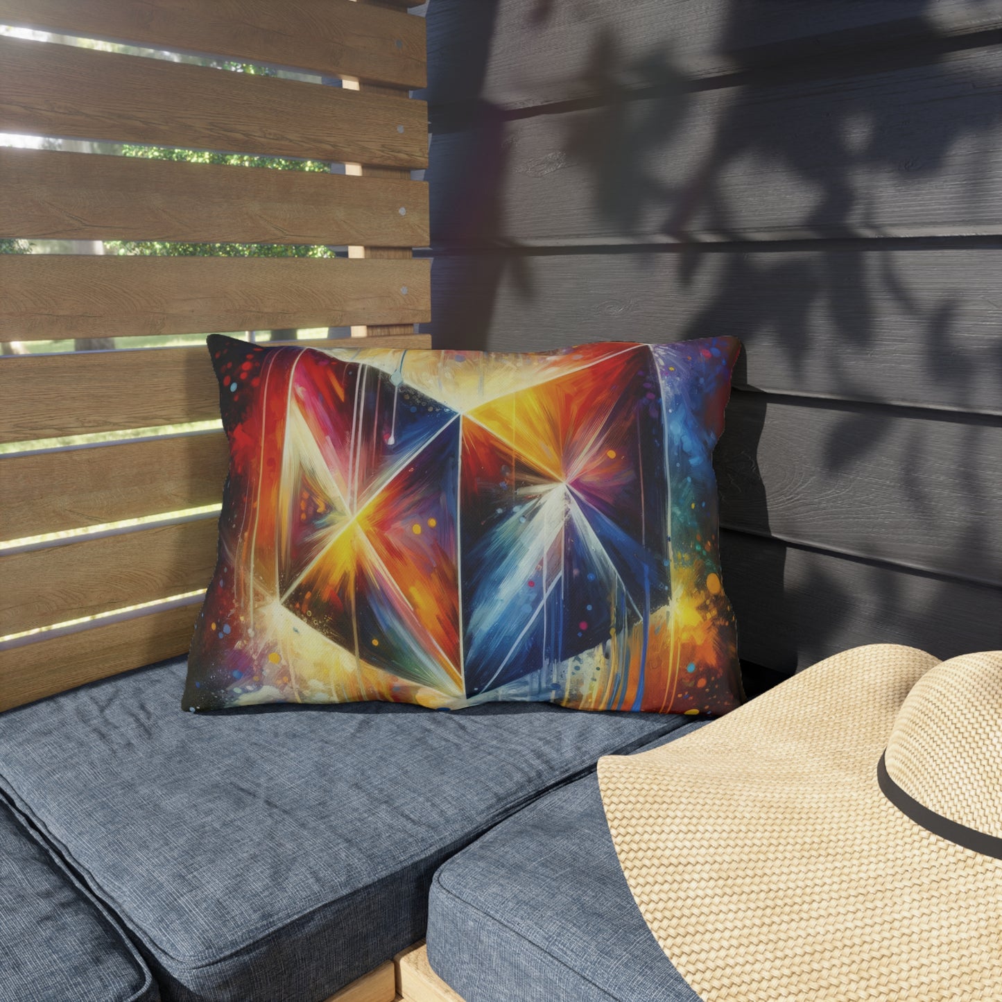 Prismatic Light Spectrum Outdoor Pillows