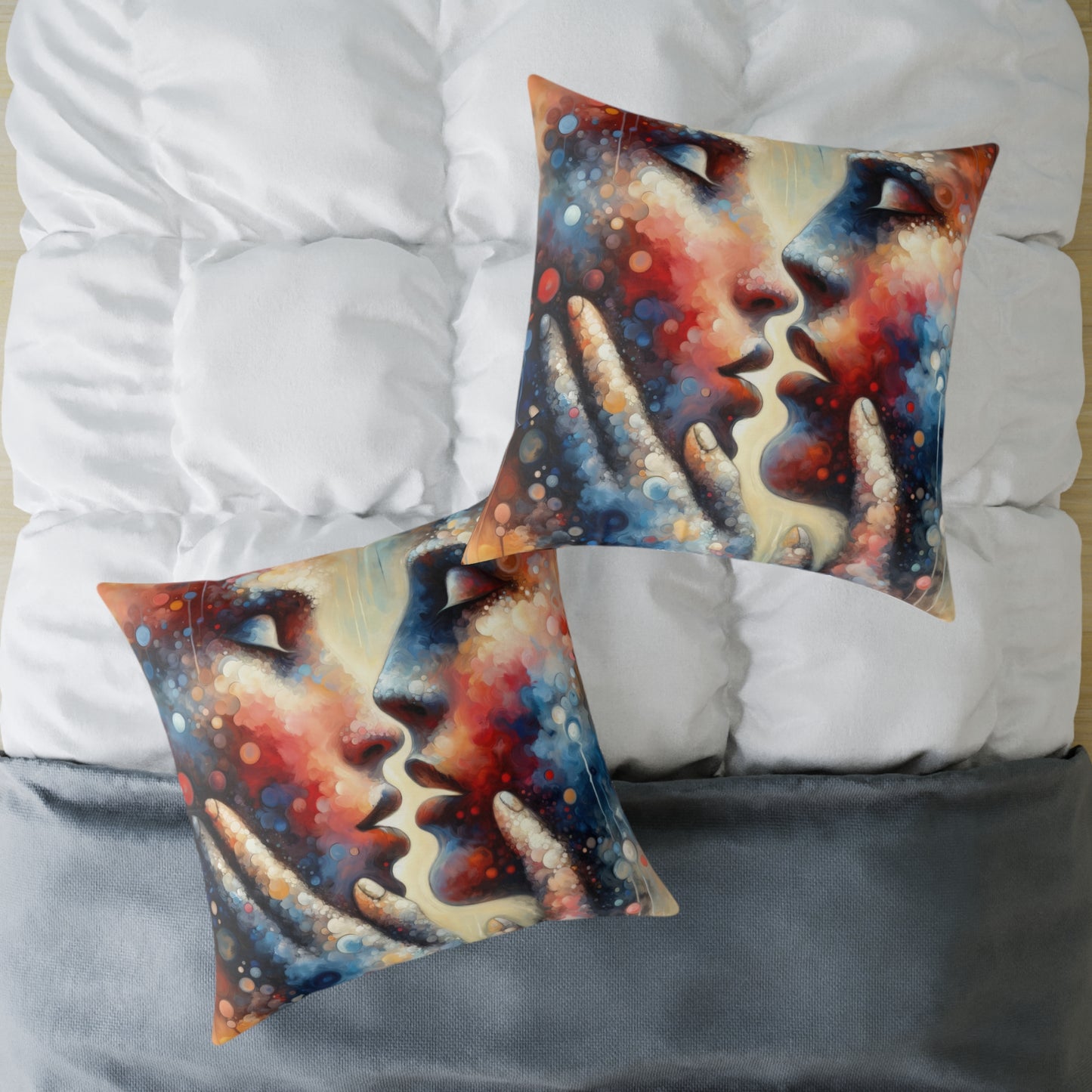 Dialogue Trust Tachism Spun Polyester Pillow