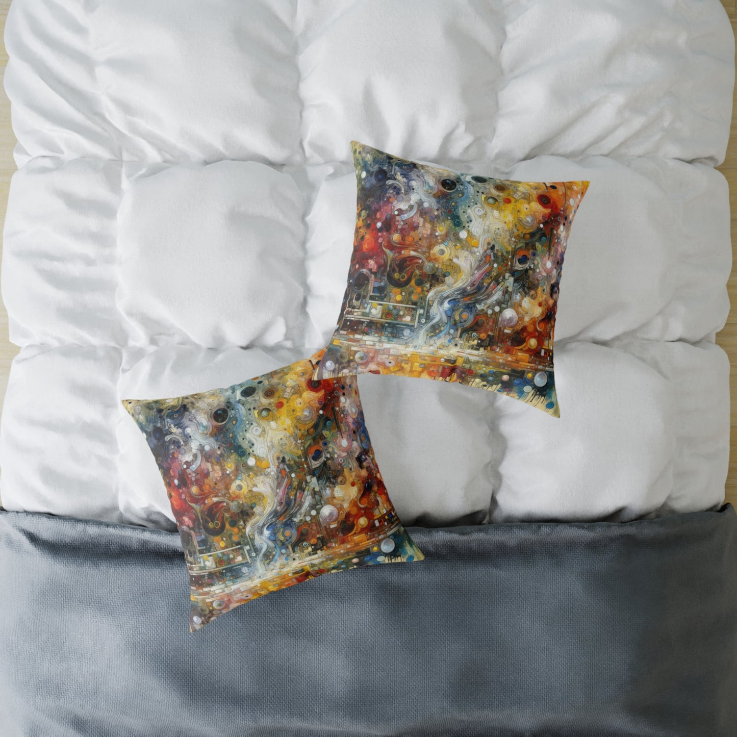Perception Mosaic Abstract Spun Polyester Pillow