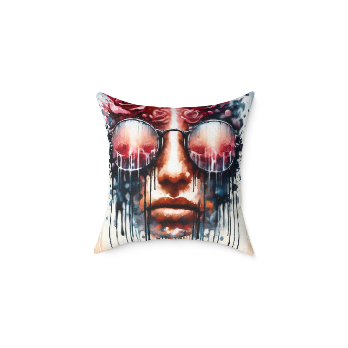 Perception Cleansing Tachism Spun Polyester Pillow