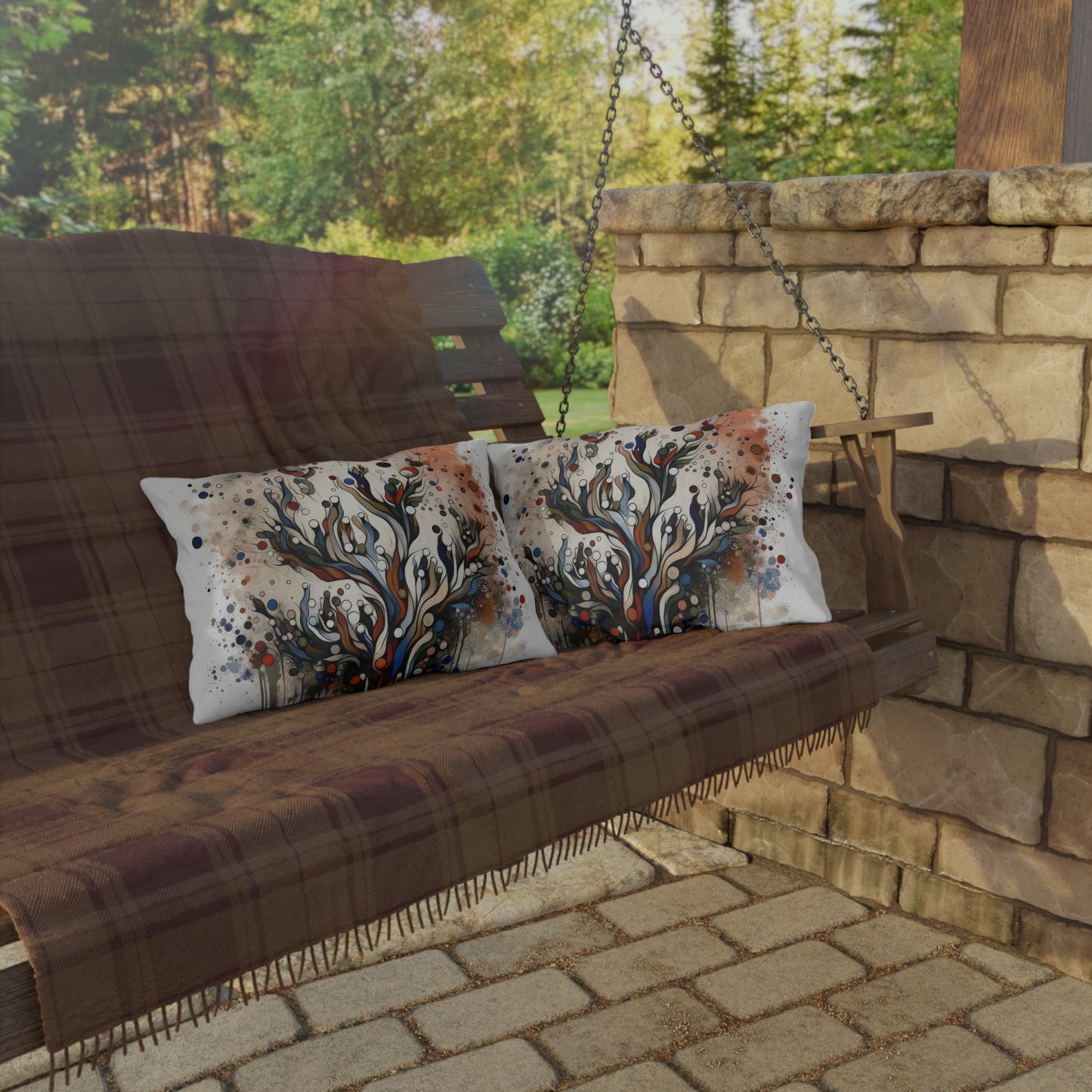 Intentional Unity Splashes Outdoor Pillows