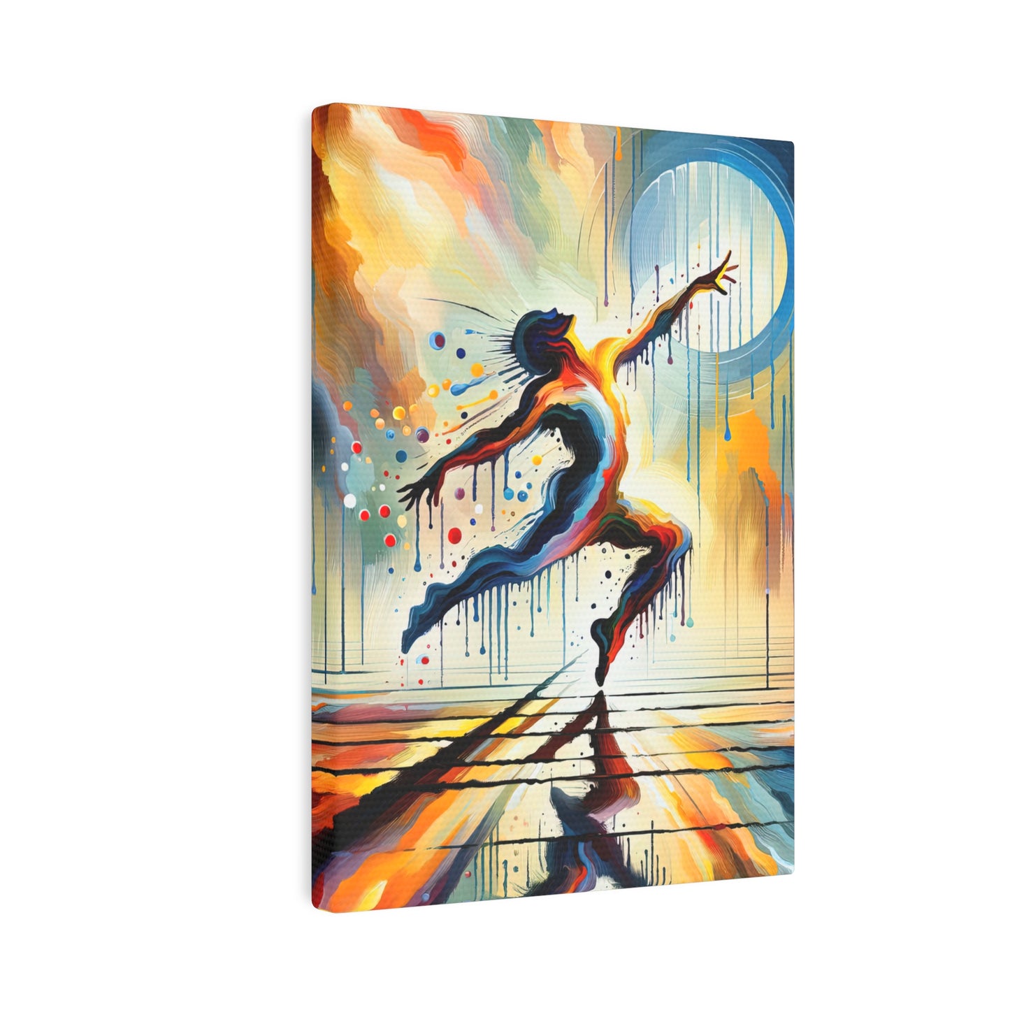 Expressive Dance Reflection Canvas Photo Tile