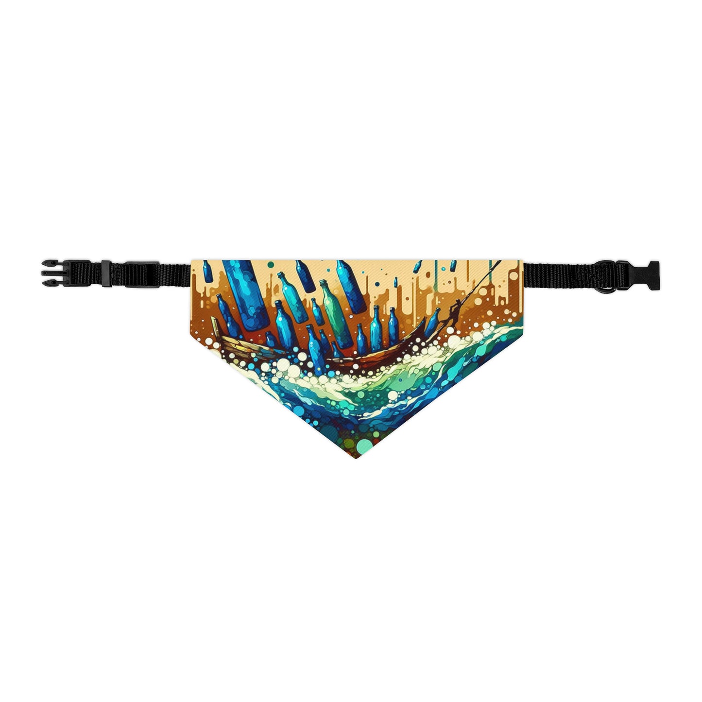 Oceanic Bottle Rescue Pet Bandana Collar