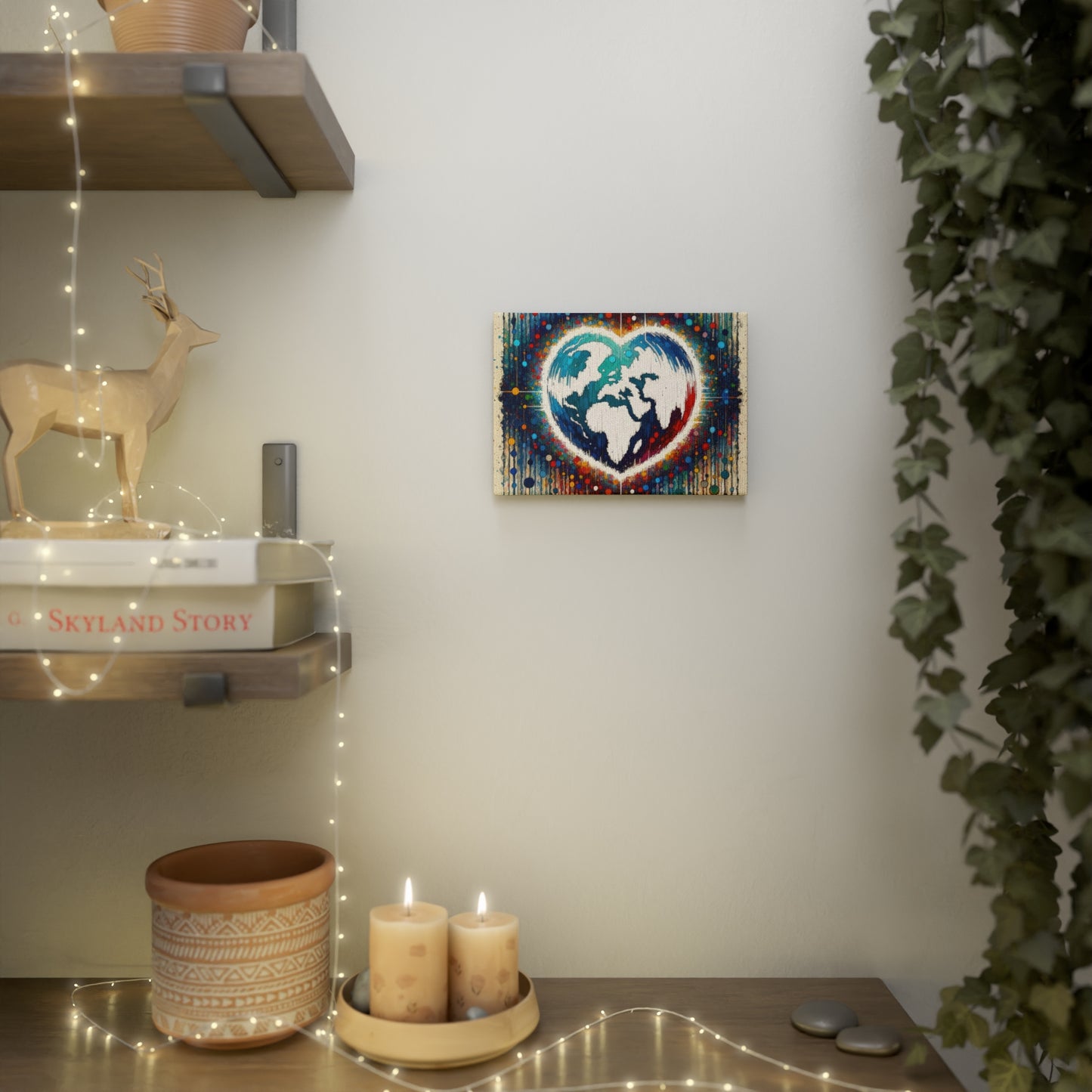 Heartbeats Synchronizing Peace Canvas Photo Tile