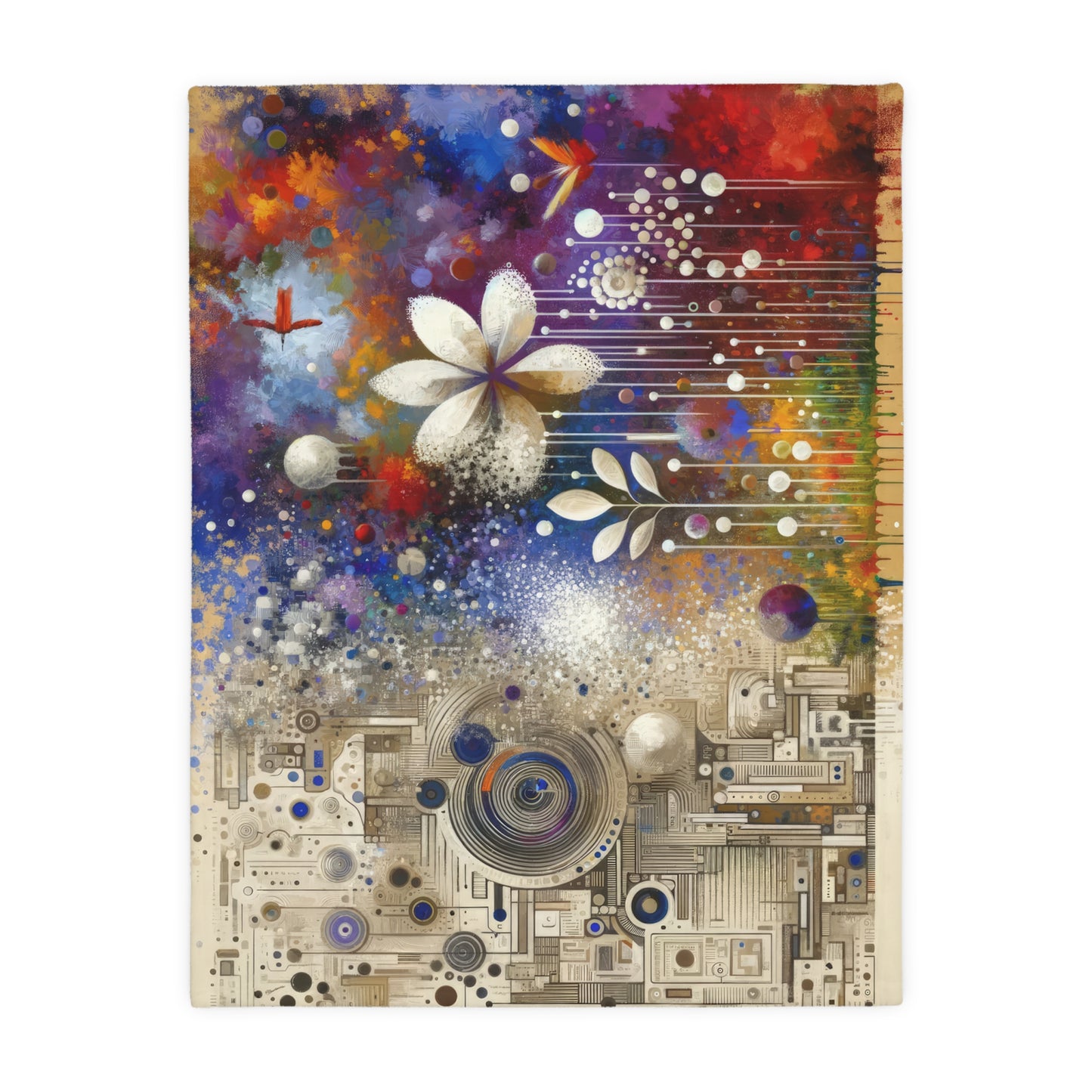 Inner Algorithm Synthesis Velveteen Microfiber Blanket (Two-sided print)