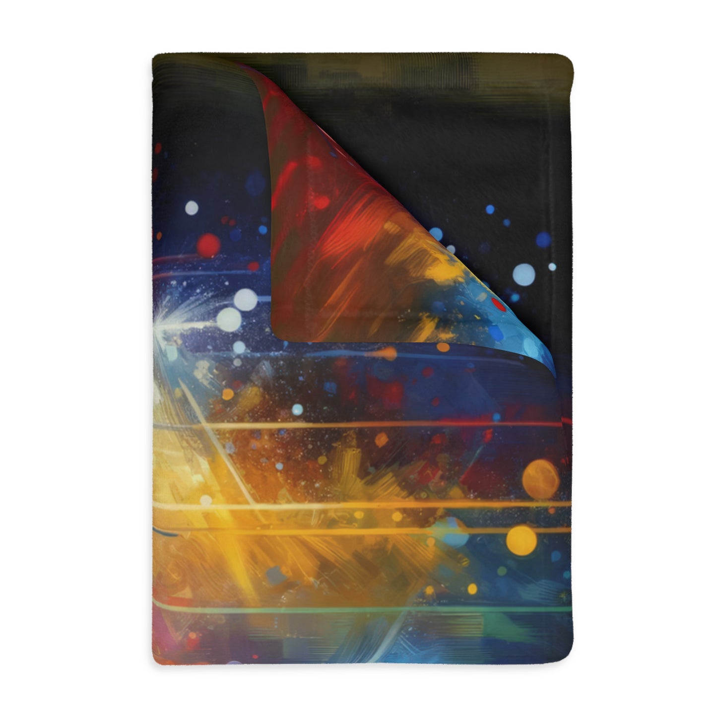 Prismatic Light Spectrum Velveteen Microfiber Blanket (Two-sided print)