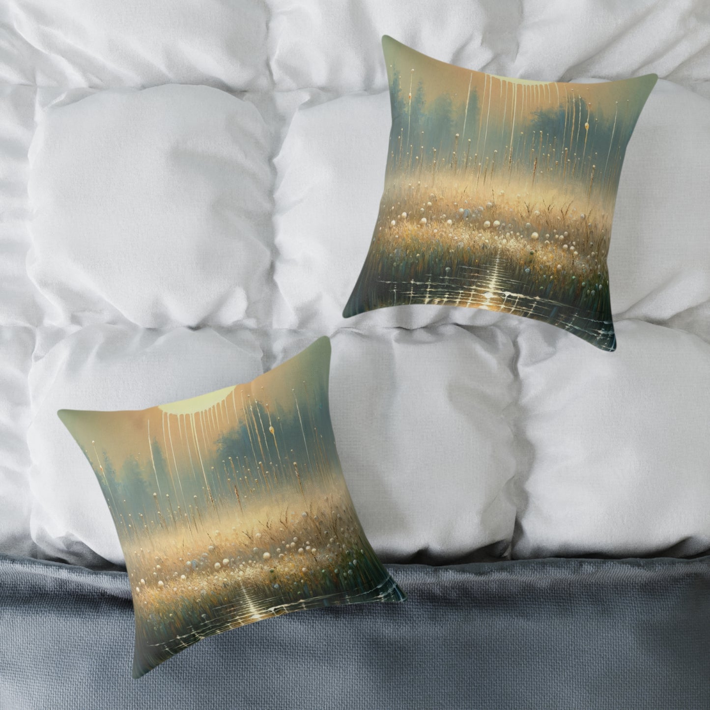 Observant Delicacy Heart Spun Polyester Pillow