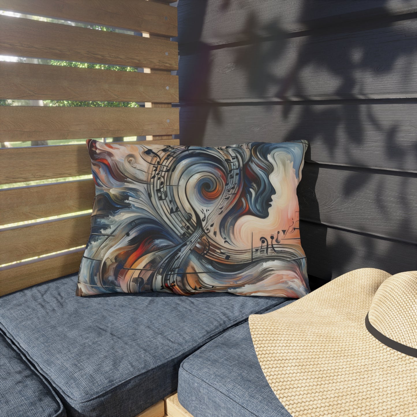 Symphonic Empathic Swirls Outdoor Pillows