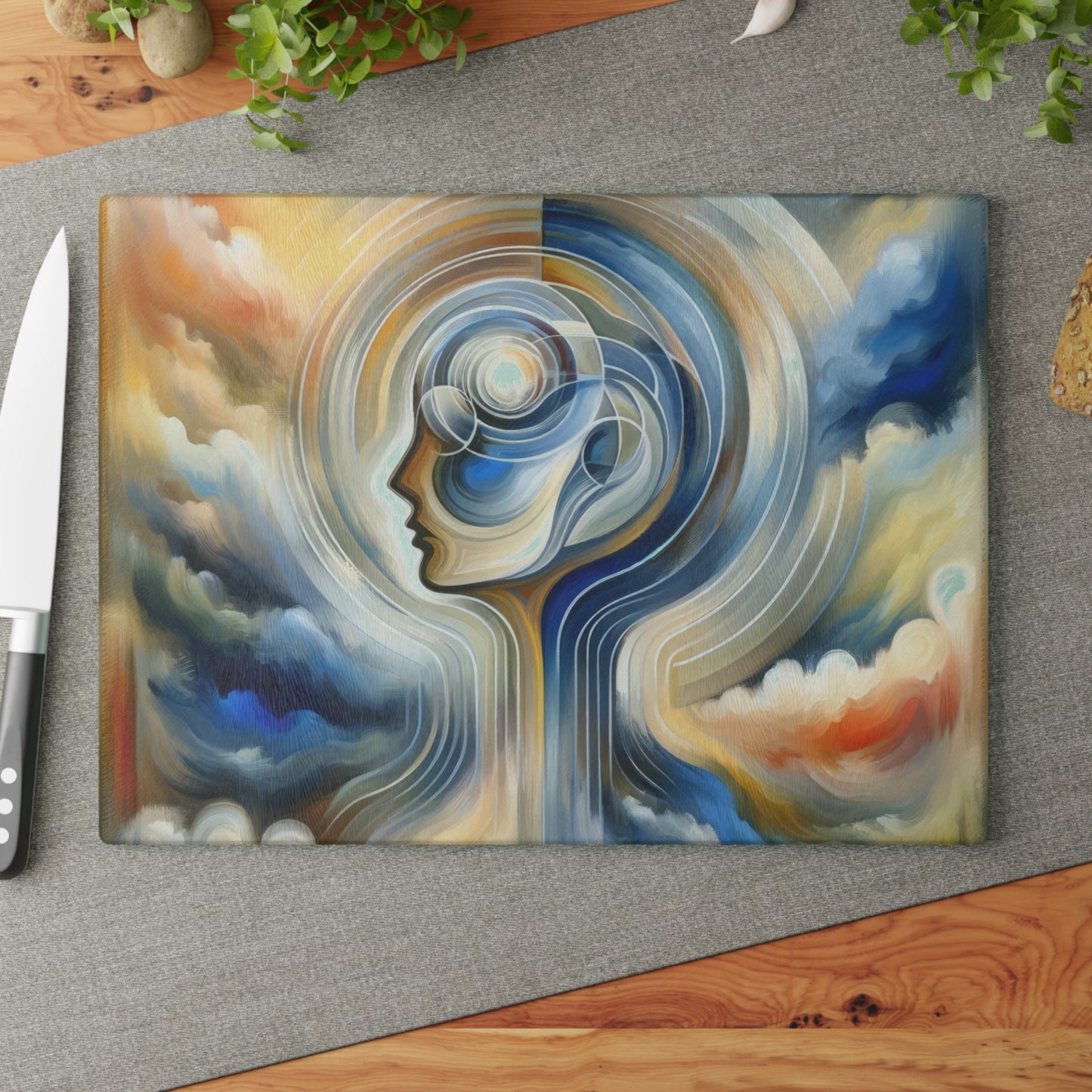 Mindful Unified Awakening Glass Cutting Board