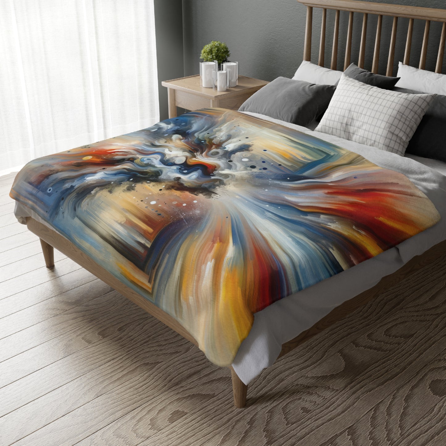 Dynamic External Influence Velveteen Microfiber Blanket (Two-sided print)