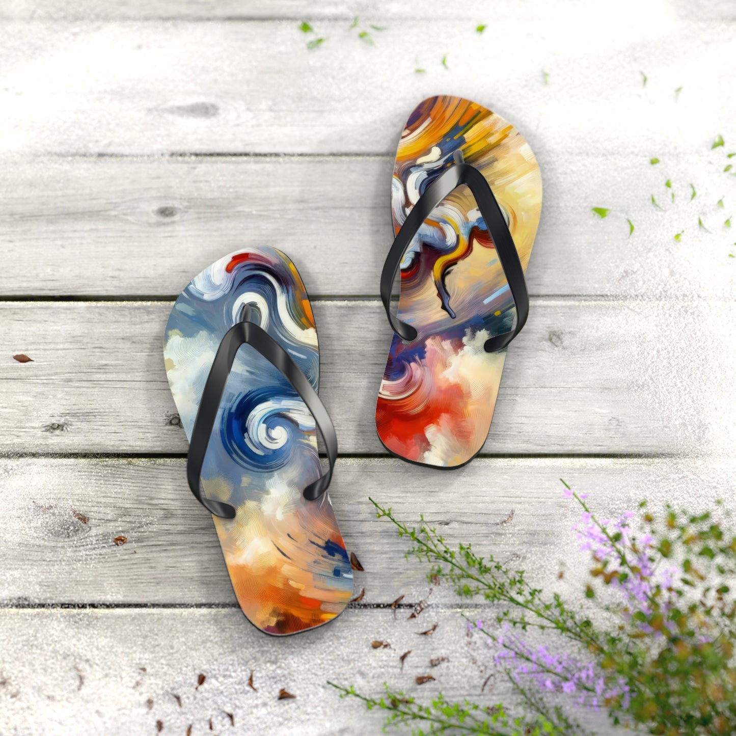 Dancing Disruption Tachism Flip Flops