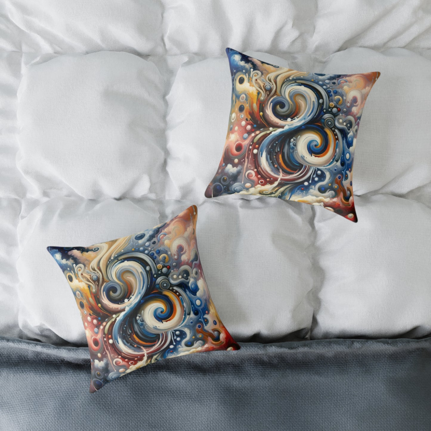 Paradoxical Embrace Tachism Spun Polyester Pillow