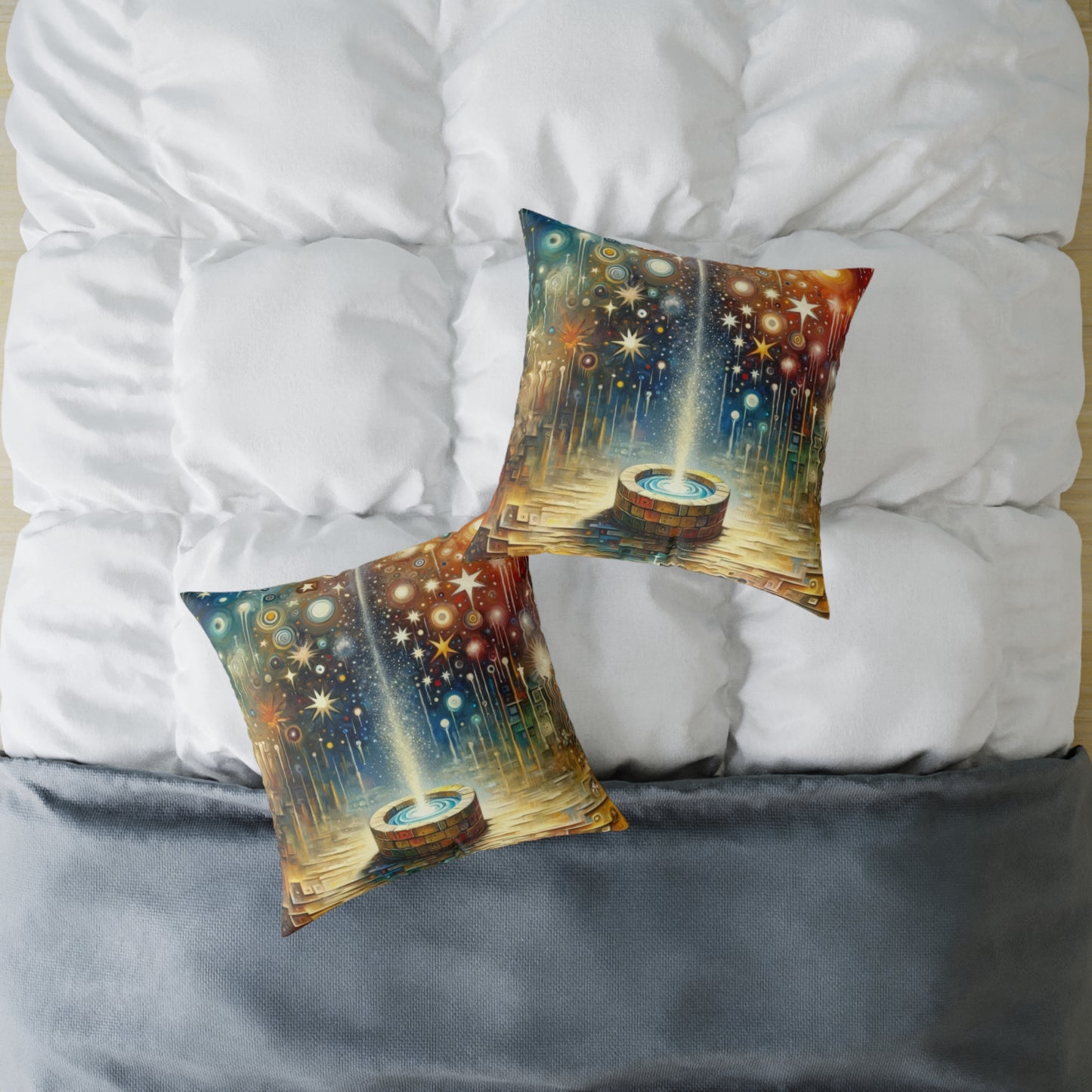 Inspiration Tachism Tribute Spun Polyester Pillow