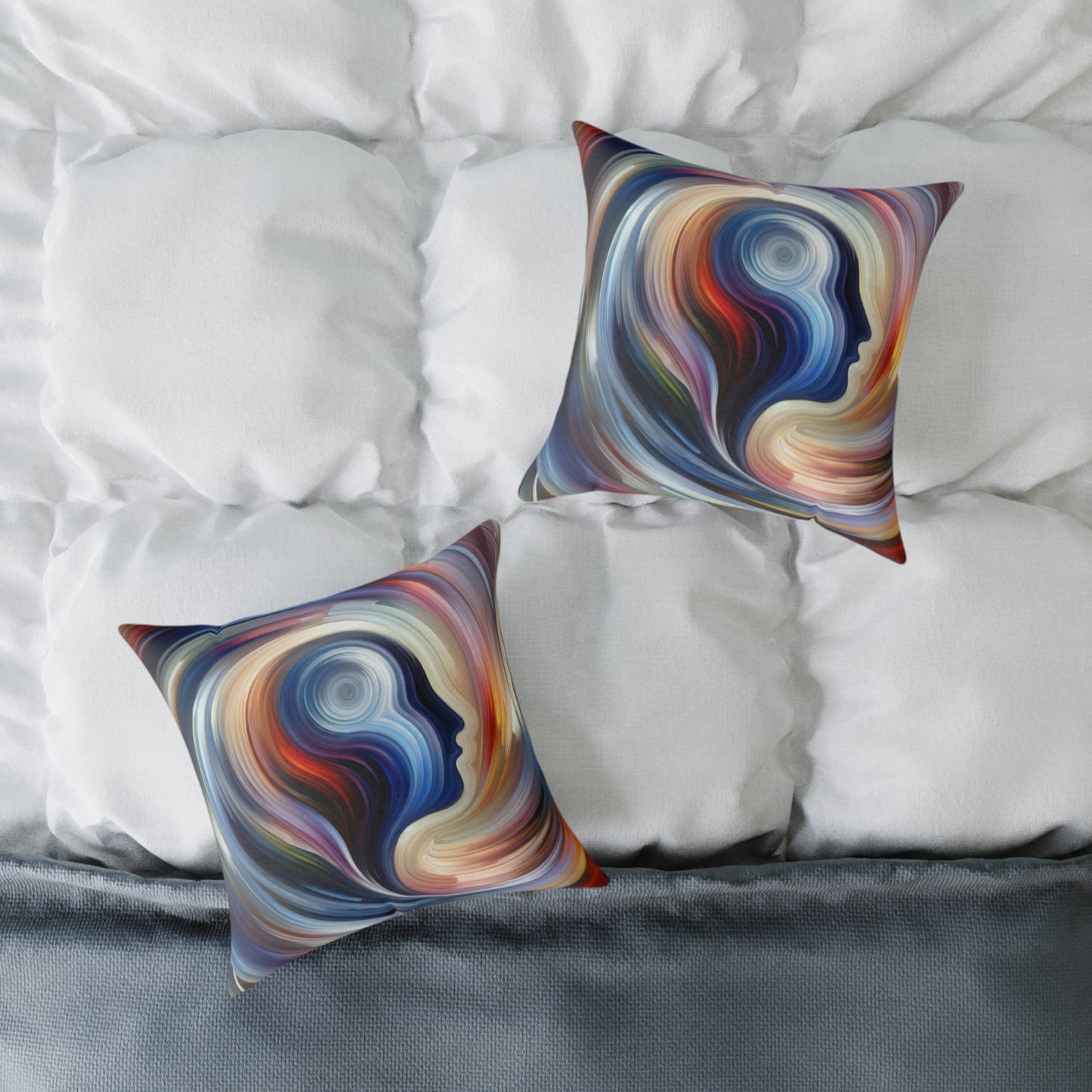 Harmonious Mindset Abstract Spun Polyester Pillow