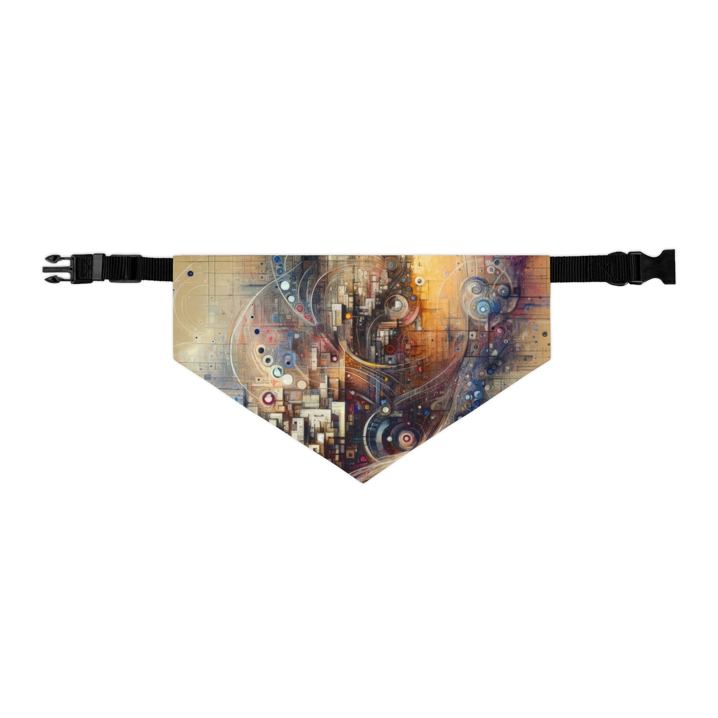 Digital Rhythmic Architecture Pet Bandana Collar
