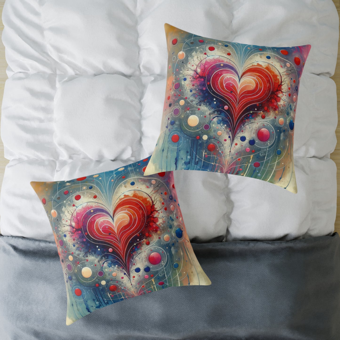 Emotional Physics Heart Spun Polyester Pillow