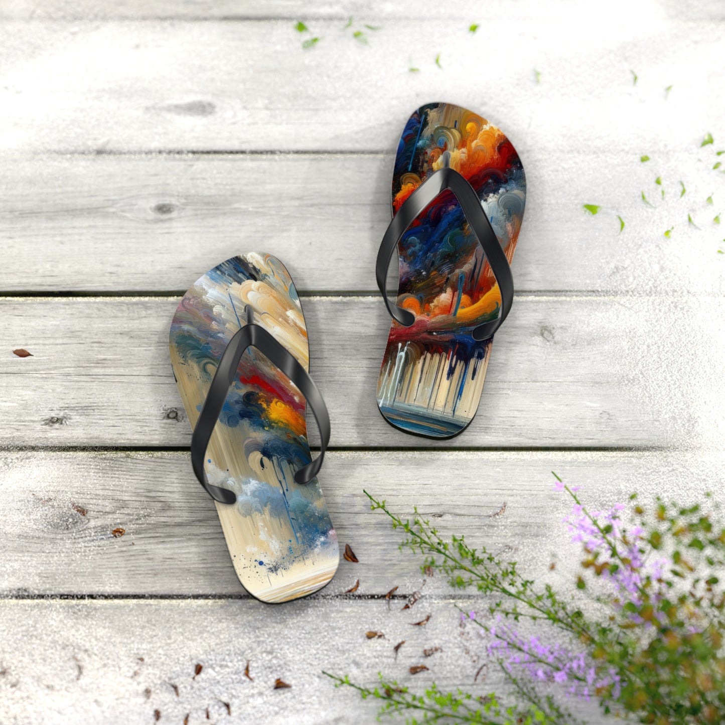 Grandiose Transformation Tachism Flip Flops