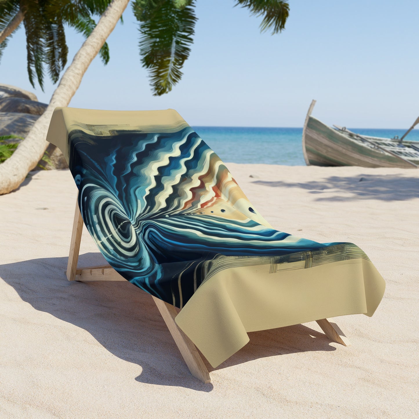 Ripple Effect Abstract Beach Towel