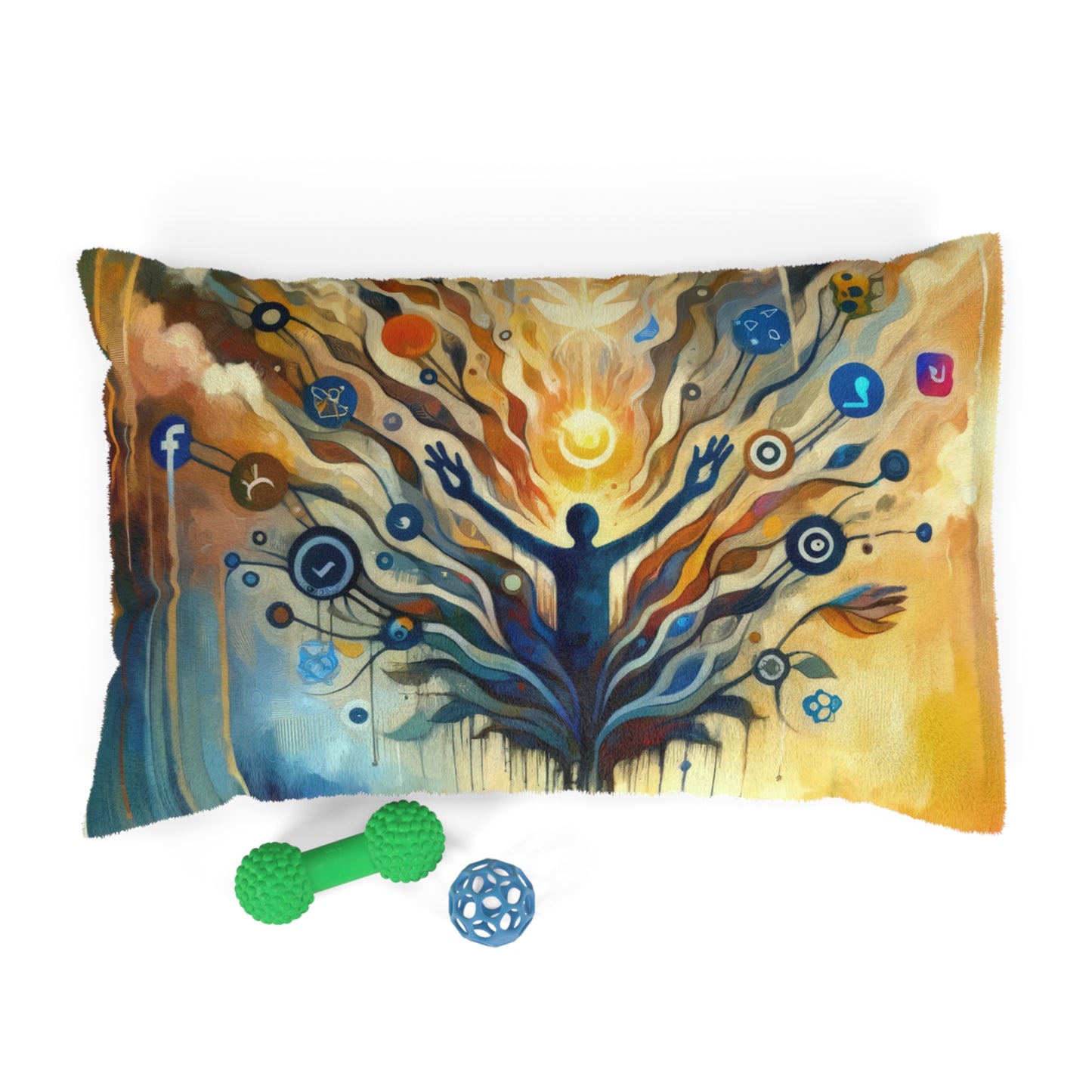 Reflective Digital Meditation Pet Bed