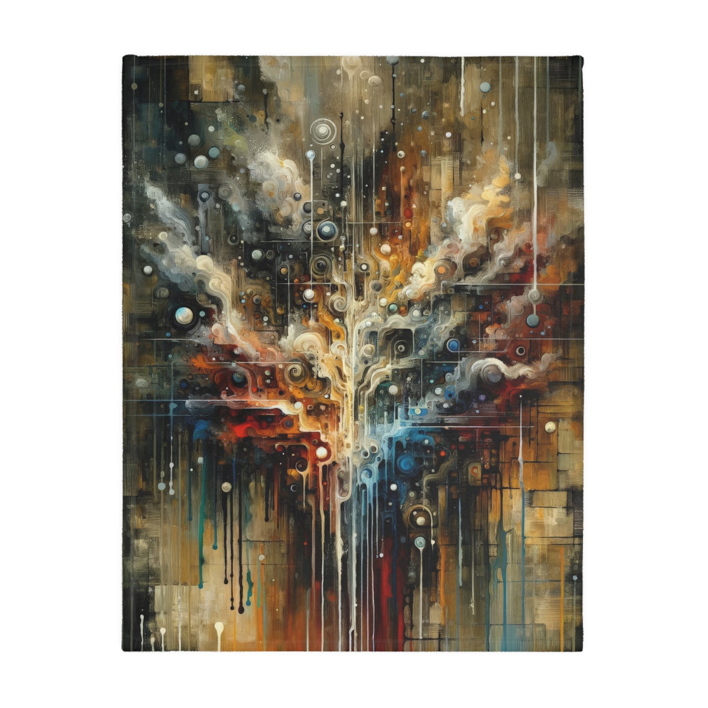 Integral Stewardship Abstract Velveteen Microfiber Blanket (Two-sided print)