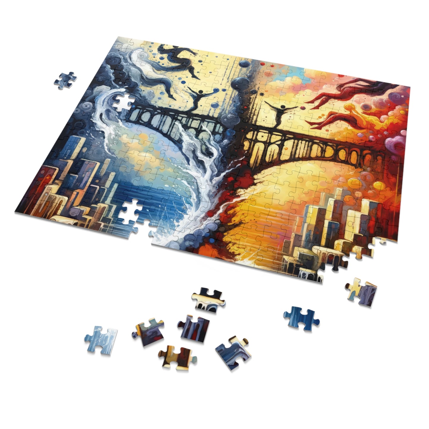 Faithful Diving Bridges Jigsaw Puzzle (30, 110, 252, 500,1000-Piece)