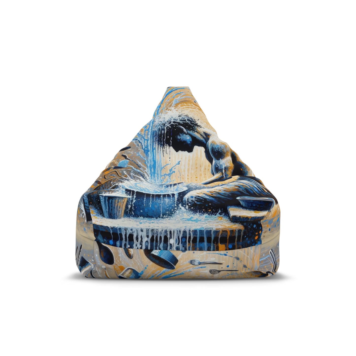 Meditative Kinetic Tachism Bean Bag Chair Cover
