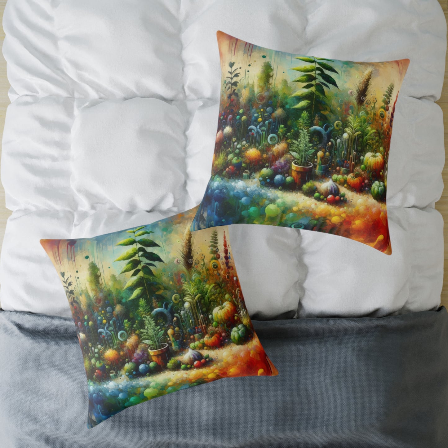 Communal Garden Microcosm Spun Polyester Pillow