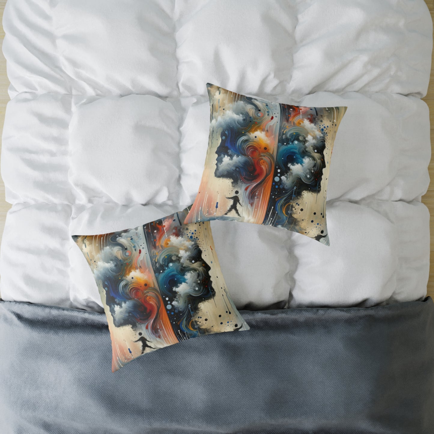 Connected Isolation Paradox Spun Polyester Pillow