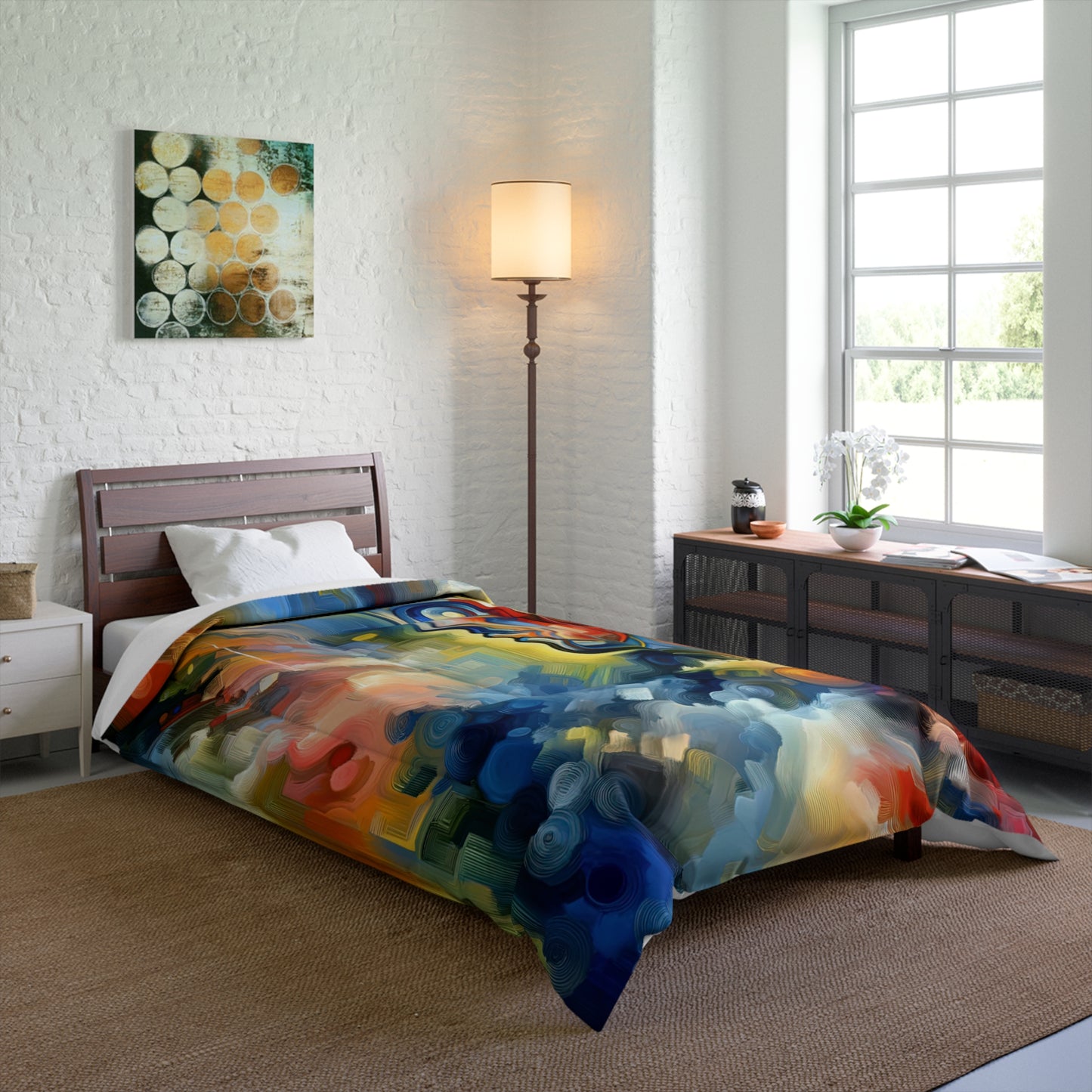 Emotional Perception Abstract Comforter