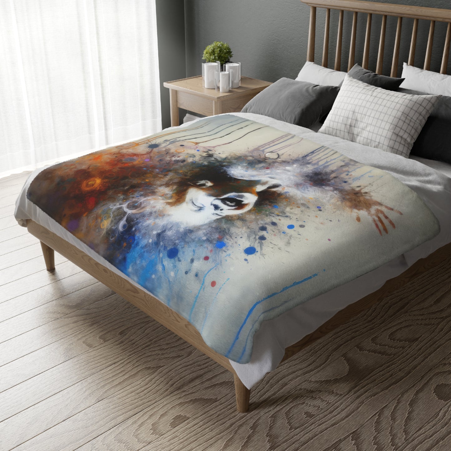 Laughter Essence Presence Velveteen Microfiber Blanket (Two-sided print)