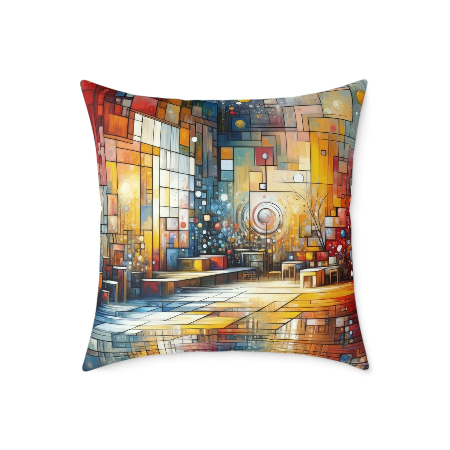 Reflective Habitation Art Spun Polyester Pillow