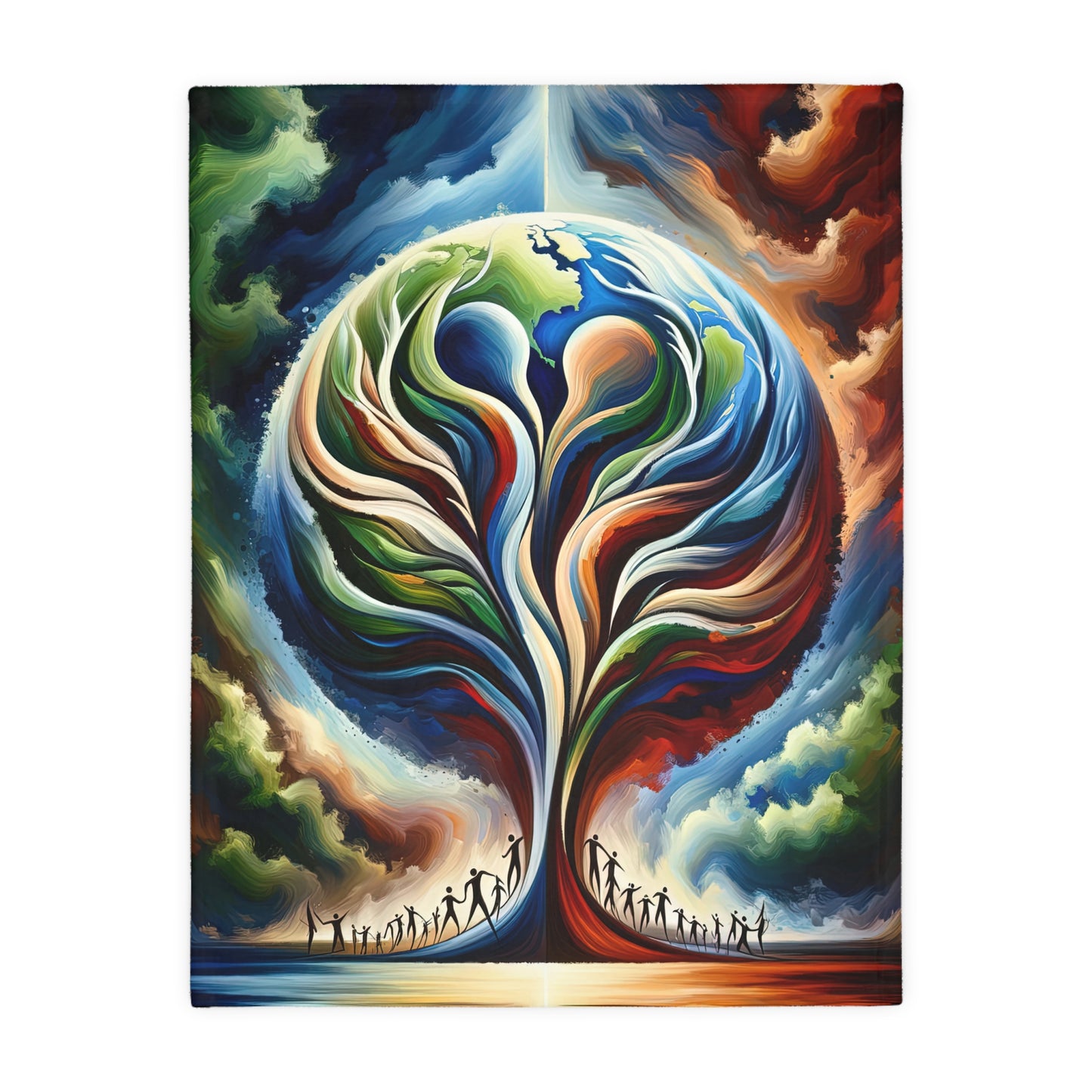 Interconnected Earth Advocates Velveteen Microfiber Blanket (Two-sided print)
