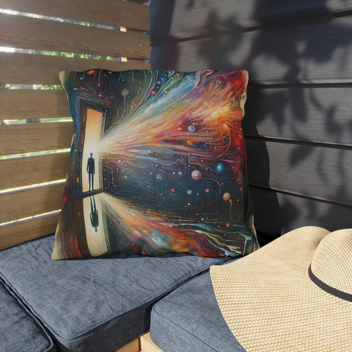 Mirror Wholeness Tachism Outdoor Pillows