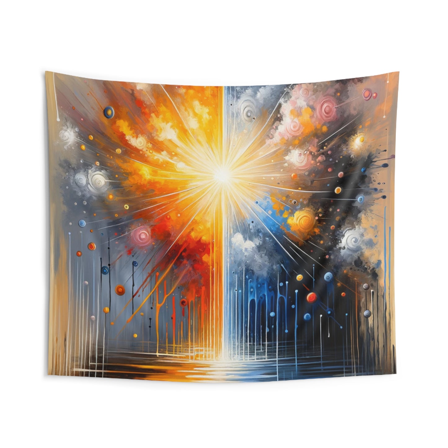 Luminous Abstract Tachism Indoor Wall Tapestries