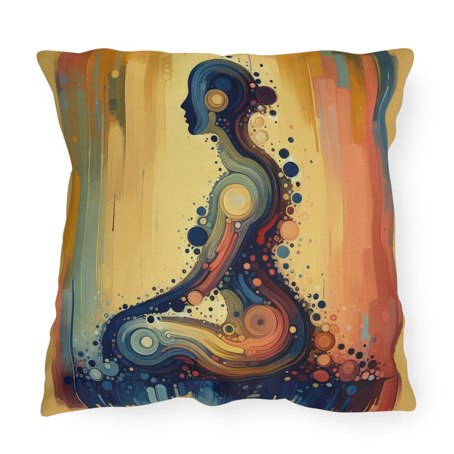 Patience Essence Tachism Outdoor Pillows