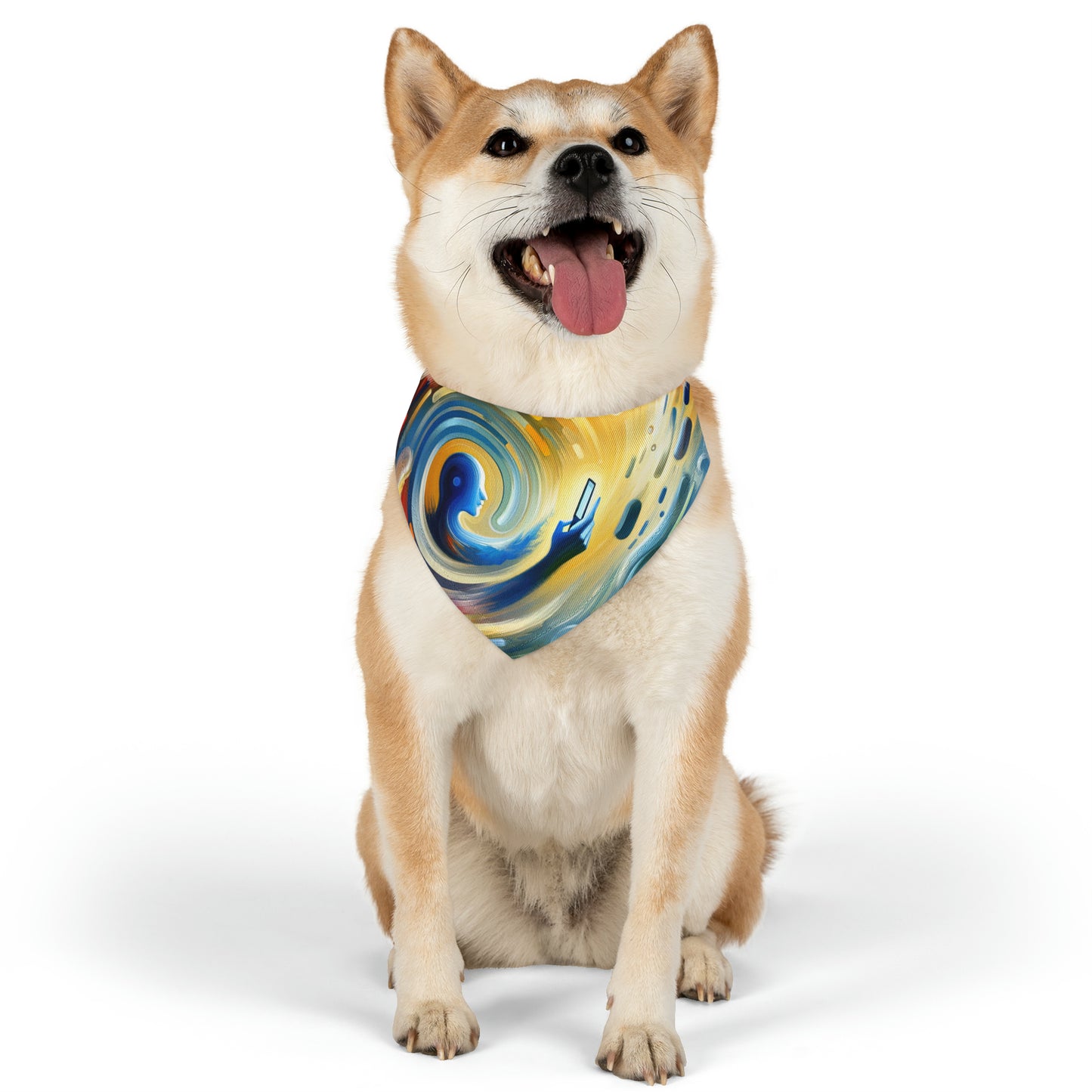 Swipe Connection Tachism Pet Bandana Collar