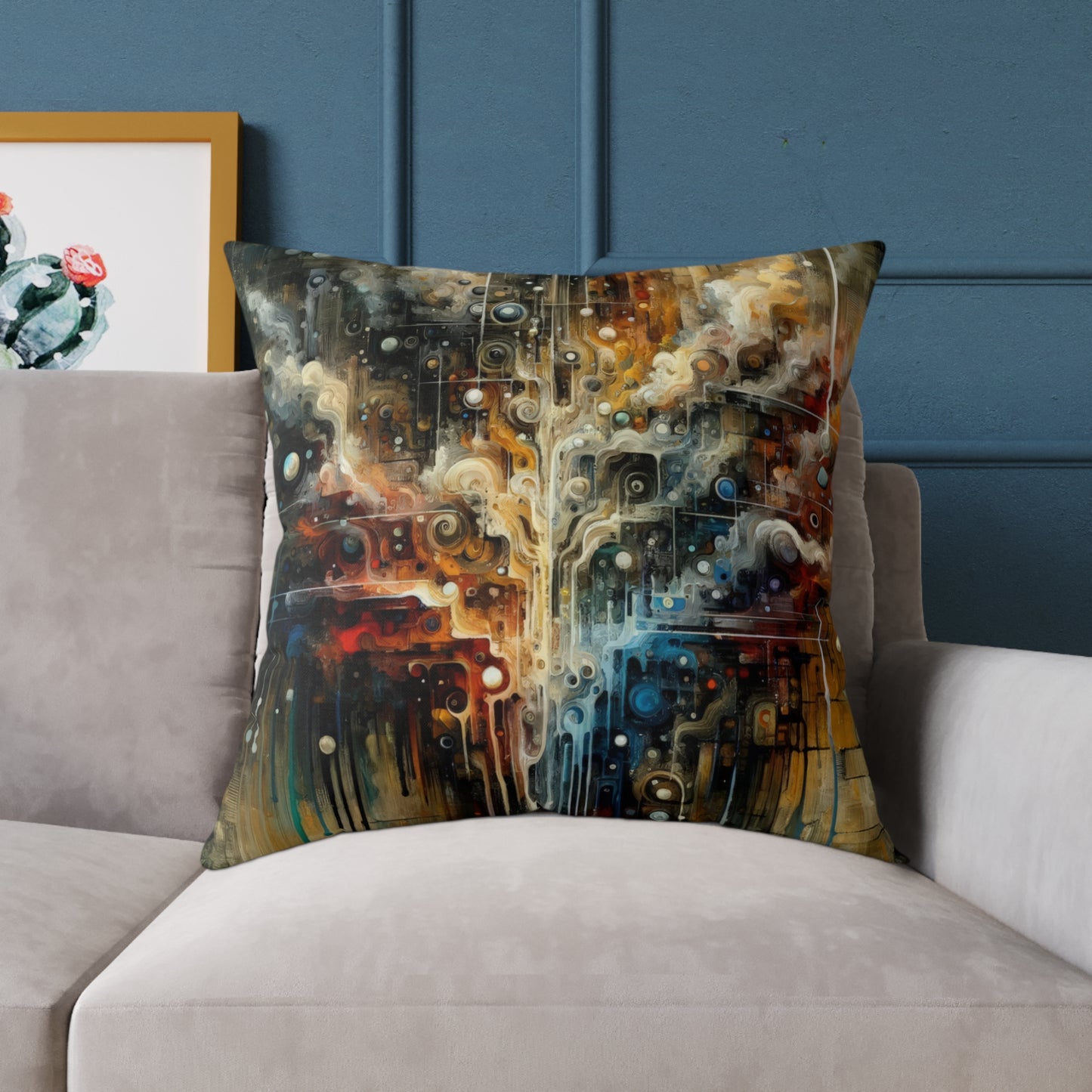 Integral Stewardship Abstract Spun Polyester Pillow