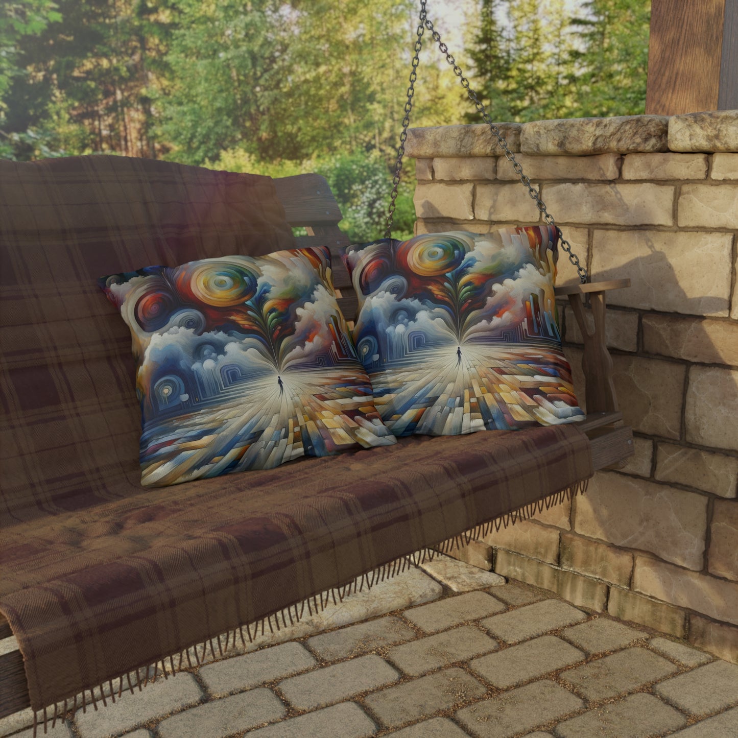 Sensory Thought Awakening Outdoor Pillows